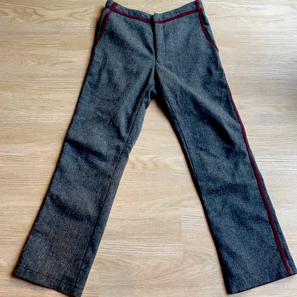 Fred Segal pants (Unknown Brand). Wool w/ maroon